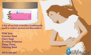 Wild Yam ORMUS cream for teens to reduce menstrual discomfort