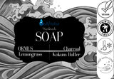 Vegan ORMUS Soap - Charcoal, Lemongrass and Kokum Butter